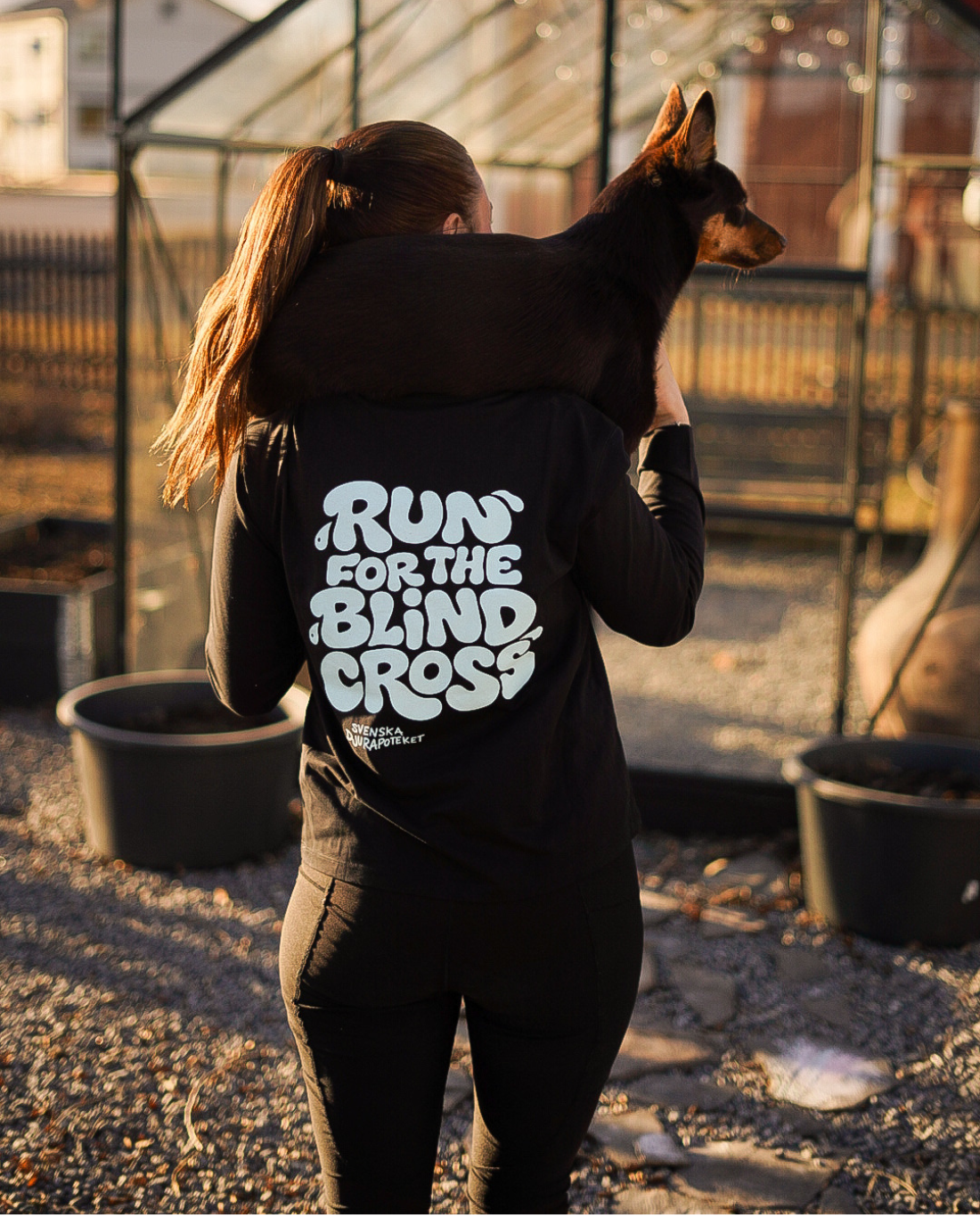 Svart Långärmad T-shirt – Run for the Blind Cross