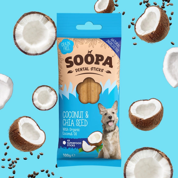 Soopa Dental Stick Kokos och Chiafrö