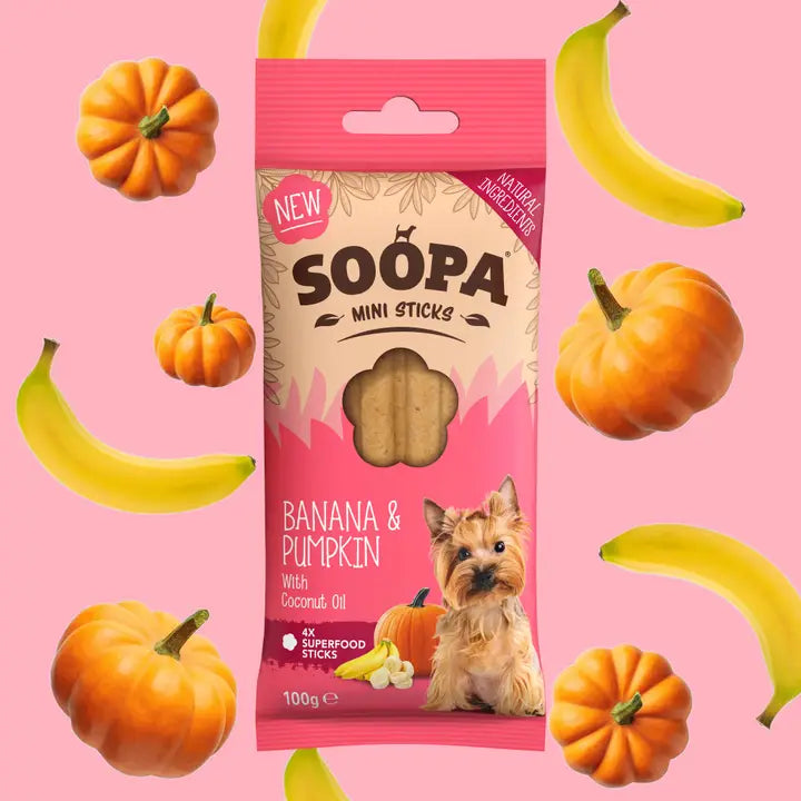 Soopa Mini Sticks Banan och Pumpa