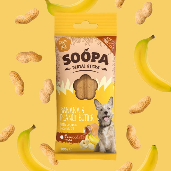 Soopa Dental stick Banan och Jordnötssmör