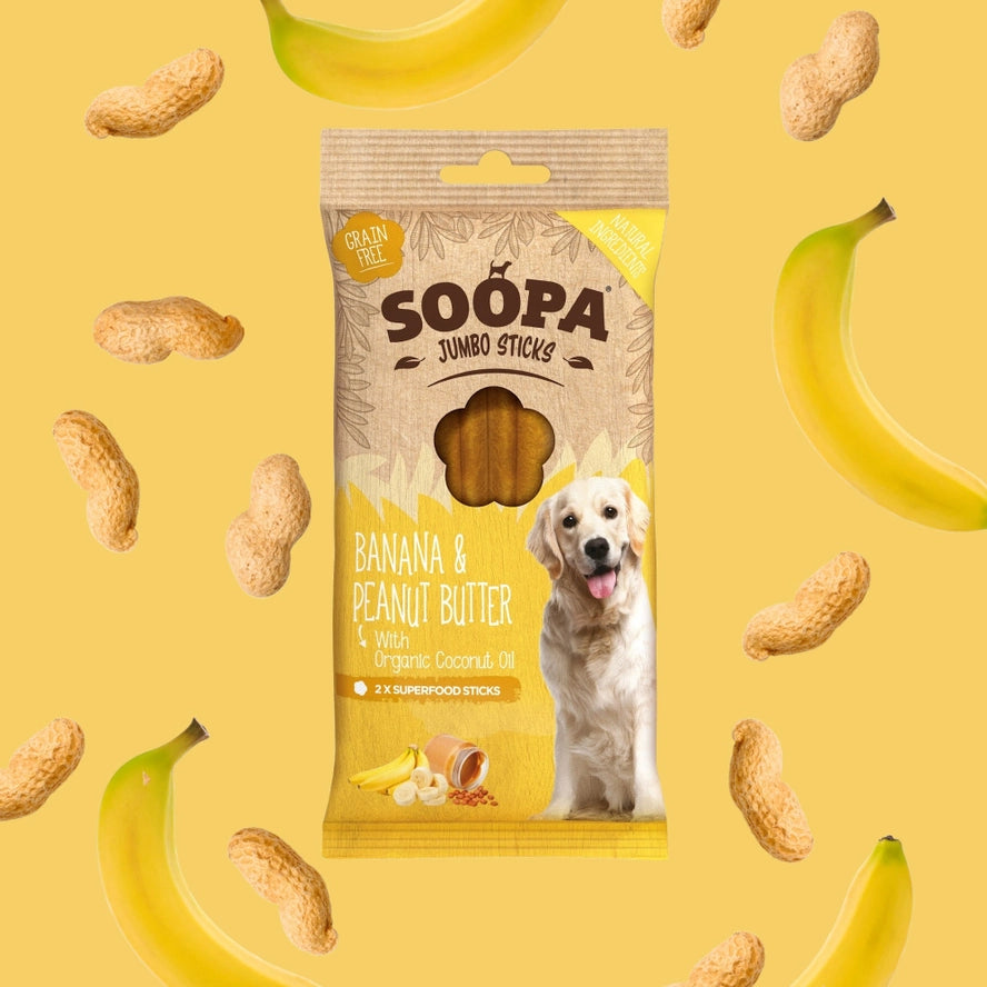Soopa Dental Jumbo Banan och Jordnötssmör